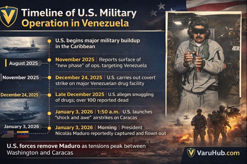 U.S. Launches Military Operation in Venezuela, Maduro Captured